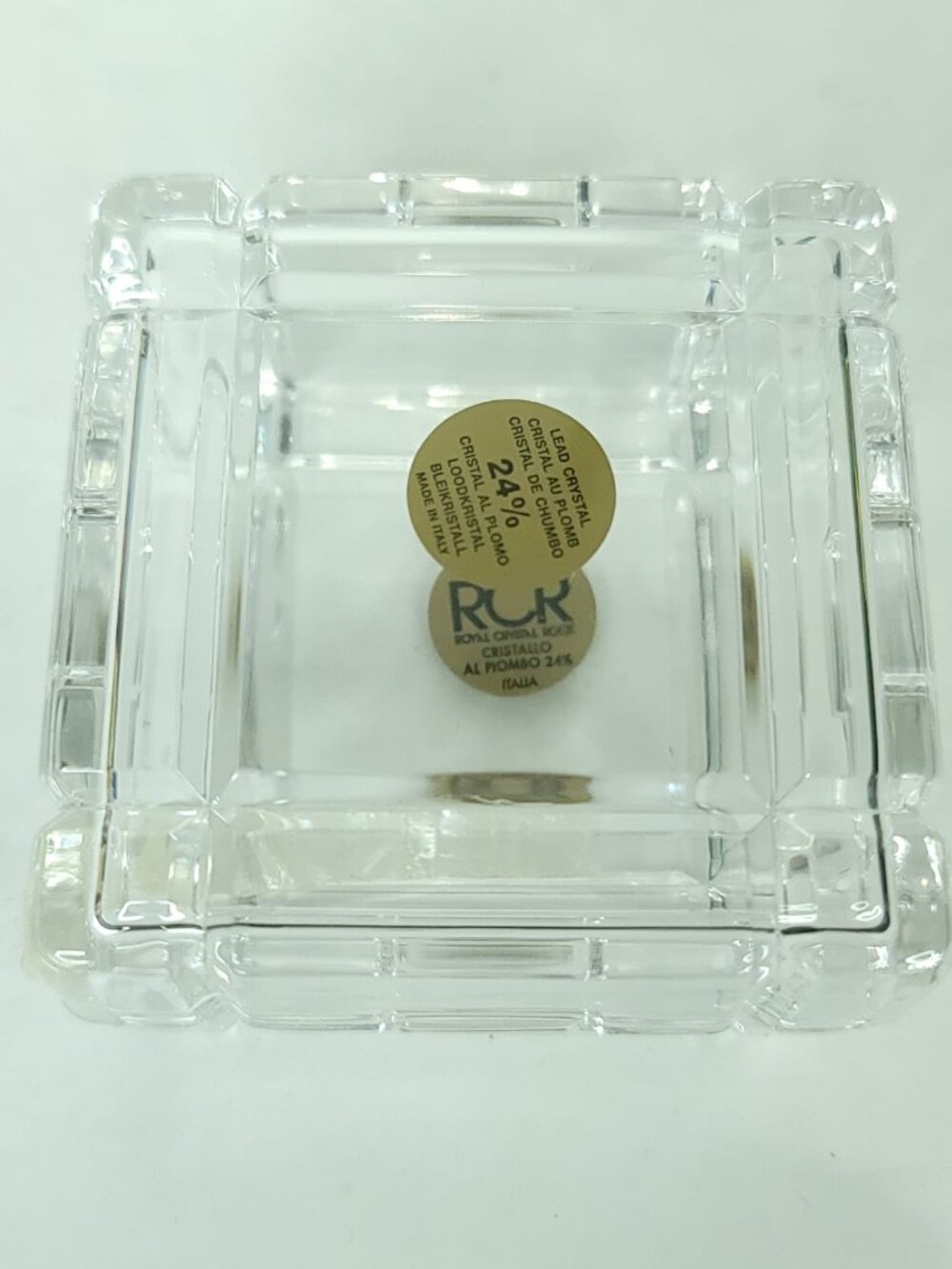 RCR ROYAL CRYSTAL ROCK Trinket Box Genuine Lead Crystal over 24% PbO